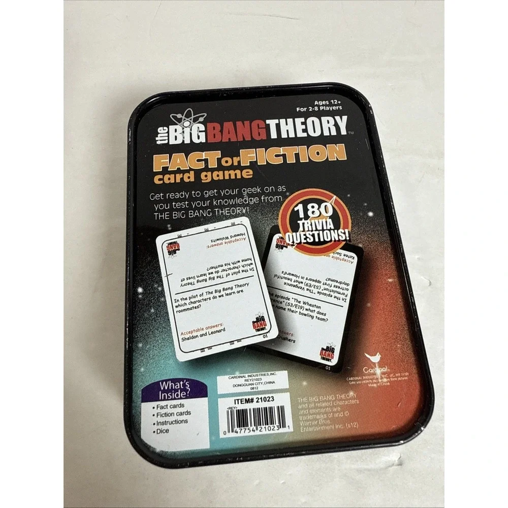 The Big Bang Theory Fact‎ or Fiction Card Game Travel Size